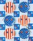 Holiday & Christmas Scalloped Napkins Red, White & Blue Patriotic Party Decor Pack of 24 Cocktail Napkins